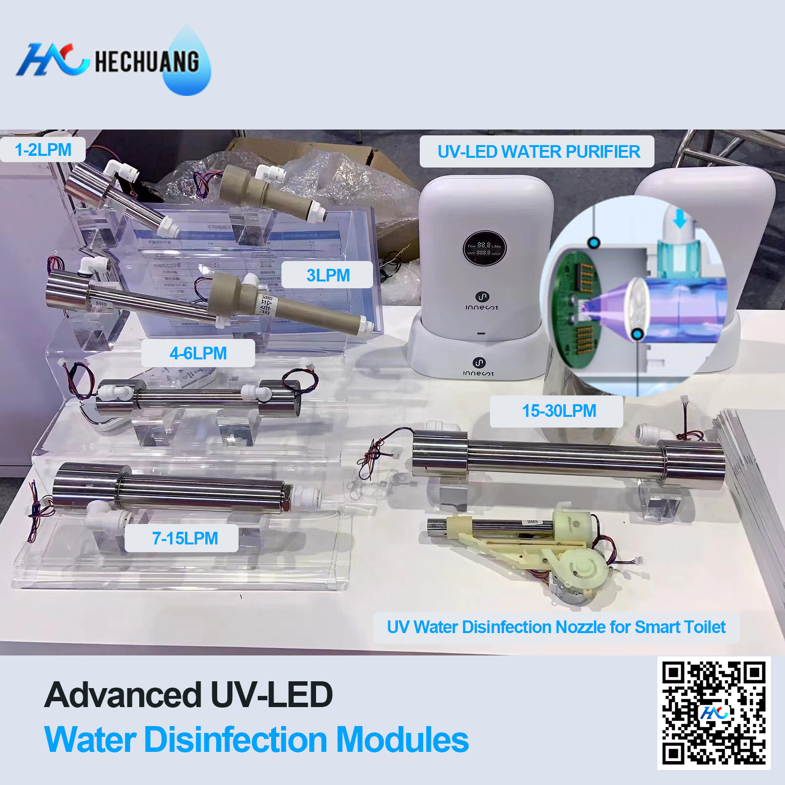 Hechuang Technology’s UVC-LED Water Disinfection Products Were Extremely Popular At Watertech China(